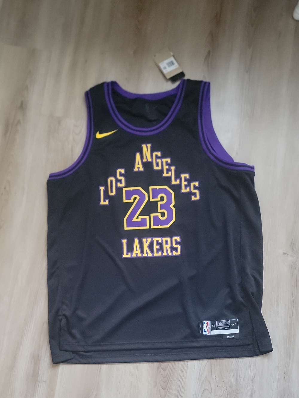 Nike Black and Purple Los Angeles Lakers #23 Jersey